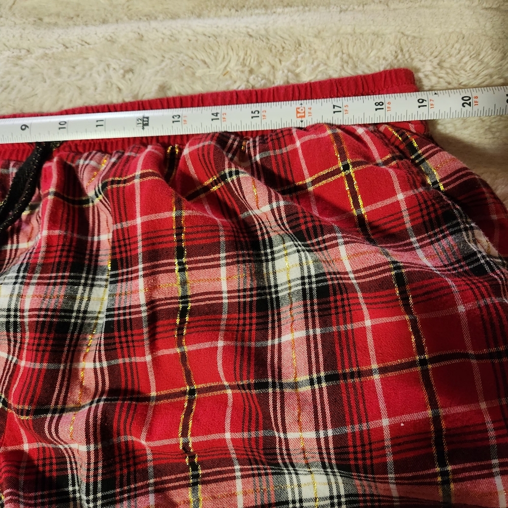 Secret Treasures Women’s Sz 2X Pajama Pants Red Plaid pockets Drawstring - Picture 6 of 10